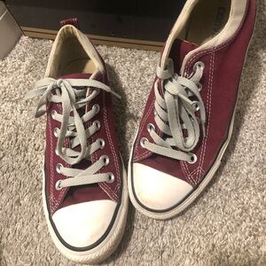 Maroon Converse Sneakers